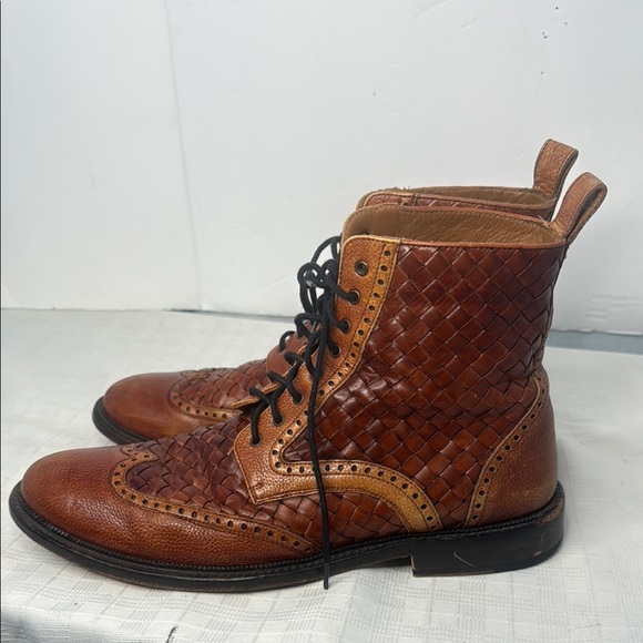 Taft Handcrafted Saint Boot Men Honey Genuine Leather - US Men size 12 - Picture 4 of 10